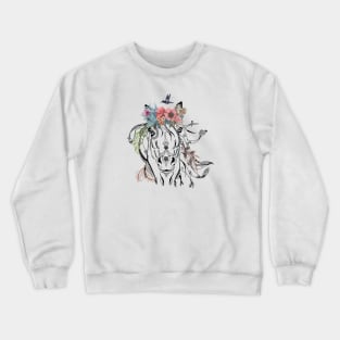 Beautiful Horse Artwork, Animal Lovers, Unicorn Art Crewneck Sweatshirt